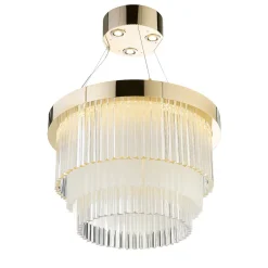Lampadario ad anello in vetro veneziano Triedro #1