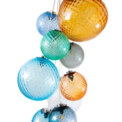 Lampadario a Grappolo in Vetro Balloton Multicolore con 9 Luci