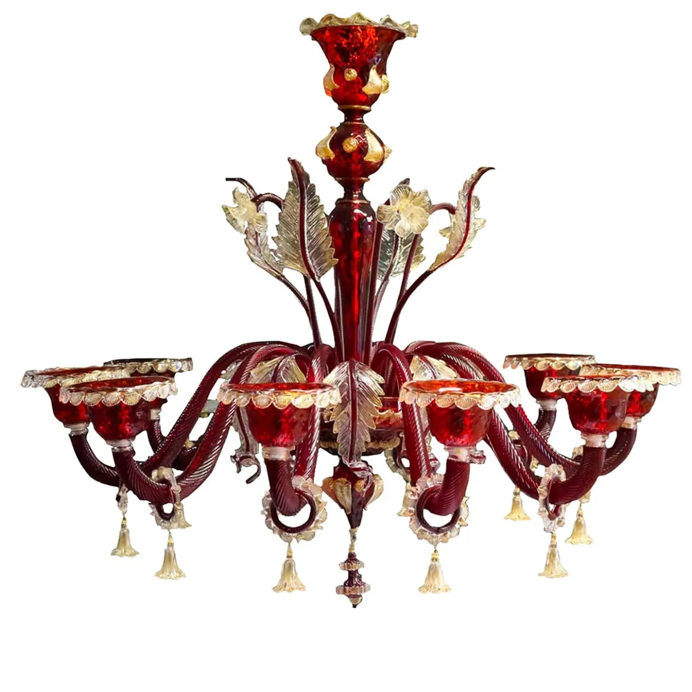 Lampadario Algieba rosso