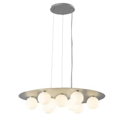 Lampadario a 9 luci argentato Balloons