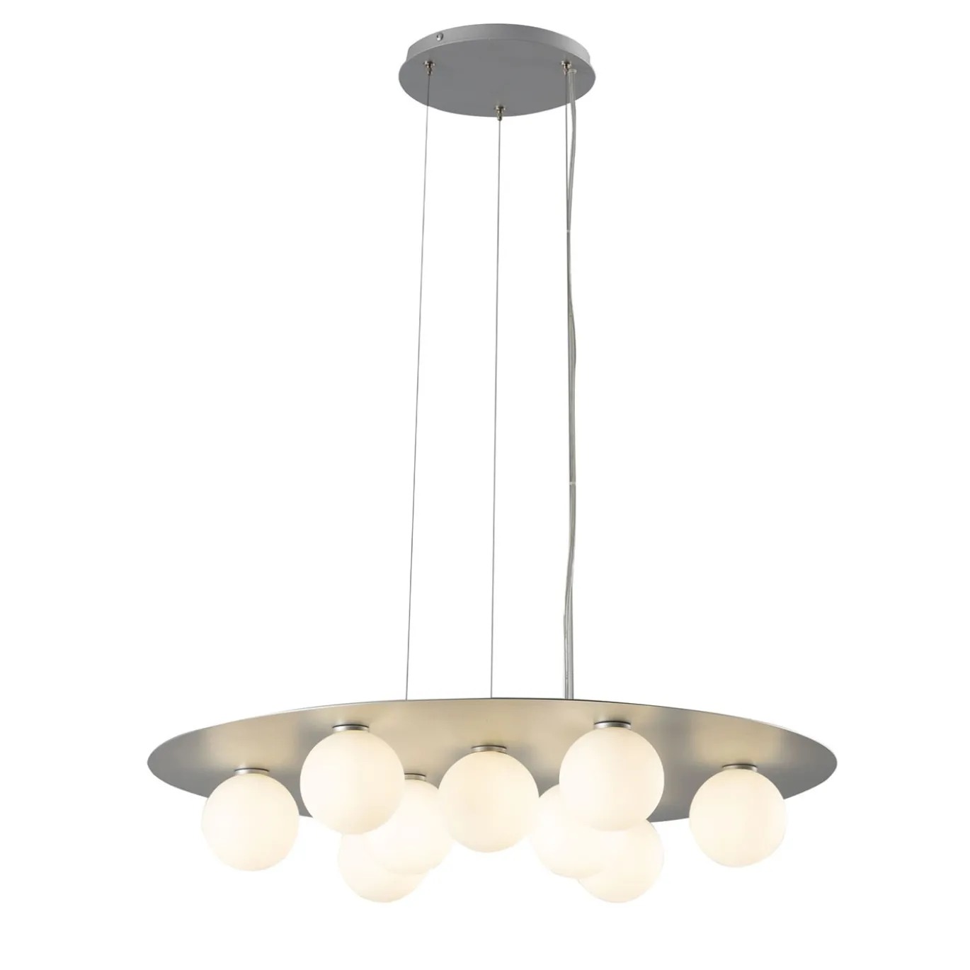 Lampadario a 9 luci argentato Balloons