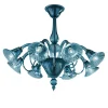 Lampadario a 8 luci blu Venier