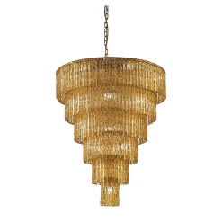 Lampadario a 19 luci Cascade Amber