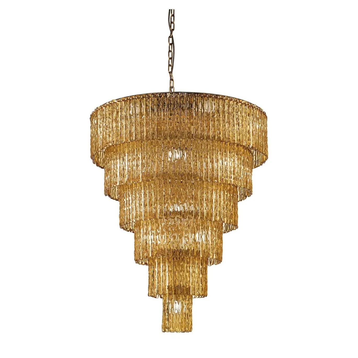 Lampadario a 19 luci Cascade Amber