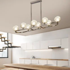 Lampadario a 8 luci con bolle di sapone