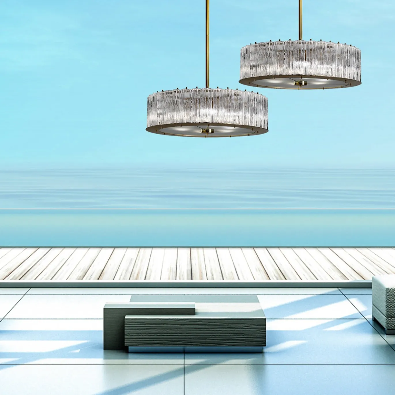 Lampadario a 6 luci Drum Large
