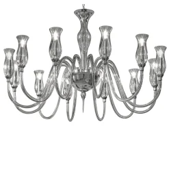 Lampadario a 12 luci in cristallo Teodato
