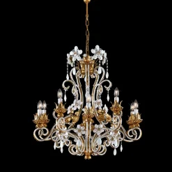 Lampadario 1458 a 10 luci in metallo