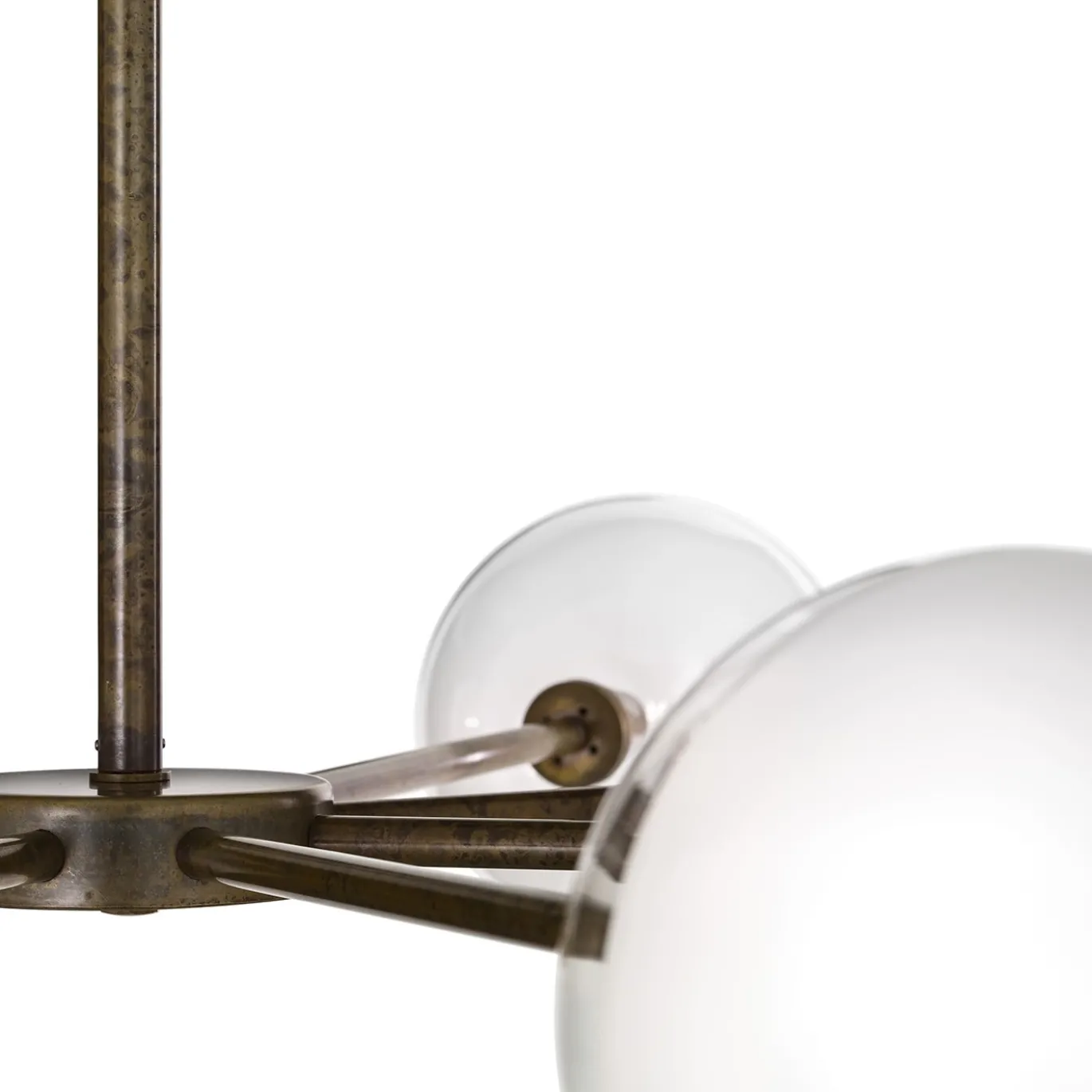 Lampadario a 5 luci in ottone antico Molecola