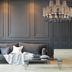 Lampadario a 18 luci Scarlett Beige