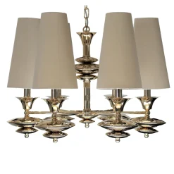 LAMPADARIO A 6 LUCI SCARLETT BEIGE