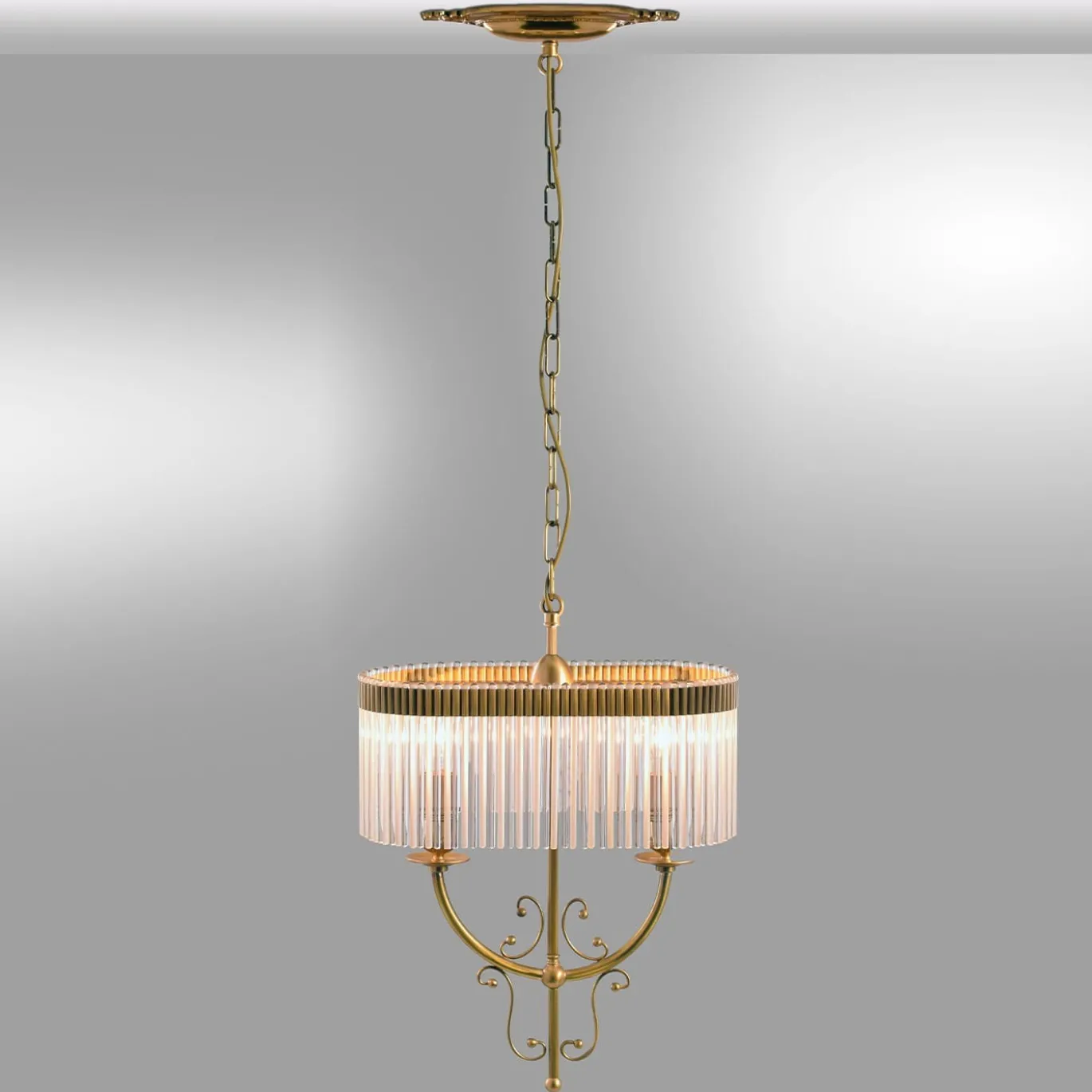Lampadario a 2 luci Seicento di Luca Bussacchini