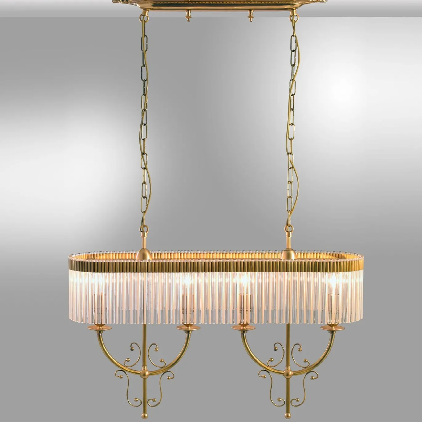 Lampadario a 4 luci Seicento di Luca Bussacchini