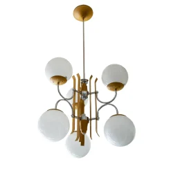 Lampadario a 6 luci Stilnovo