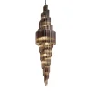 Lampadario a 20 luci Trihedron Smoky