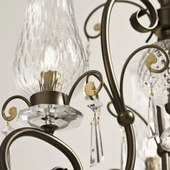 Lampadario Anfora in Vetro Trasparente