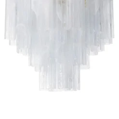 Lampadario Annalisa Alabastro in vetro bianco