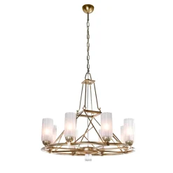 Lampadario Art Déco in argento