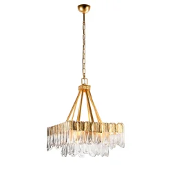 Lampadario Art Deco in oro