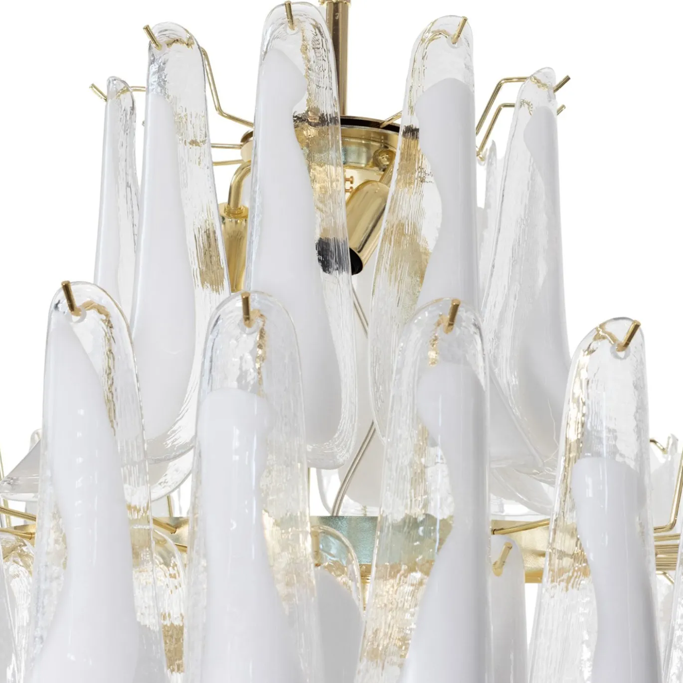 Lampadario Artemide Heritage in vetro bianco