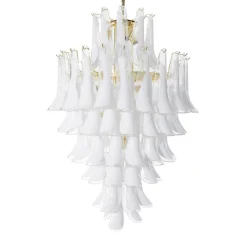 Lampadario Artemide Heritage in vetro bianco