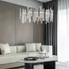 Lampadario Artic con struttura metallica e vetro Pulegoso e Martellato