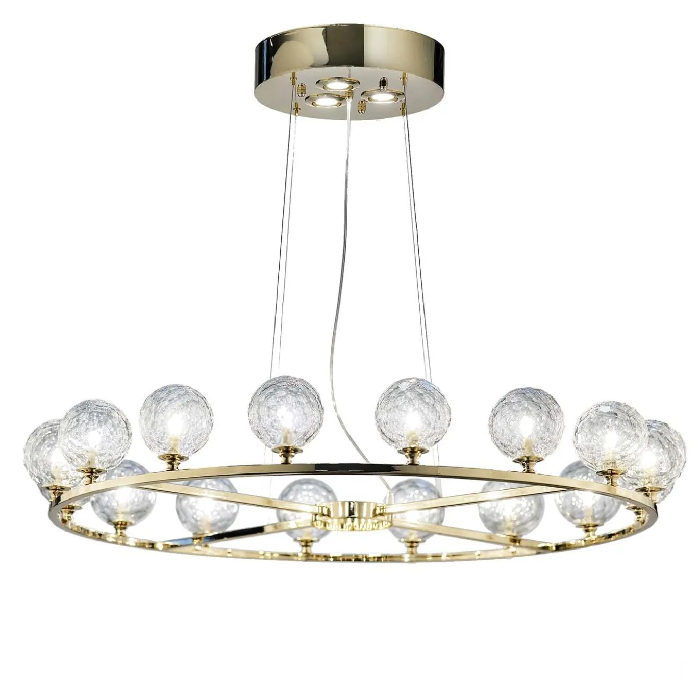 Lampadario a sfere di cristallo
