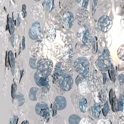 Lampadario a soffitto Stardust Rain in vetro