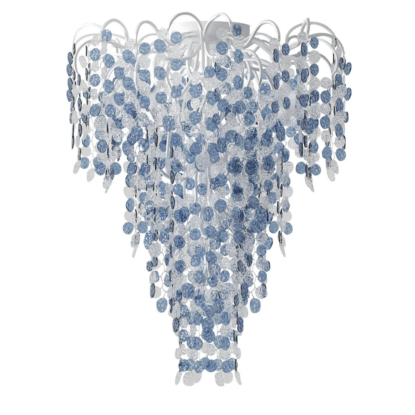 Lampadario a soffitto Stardust Rain in vetro