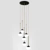 Lampadario a Sospensione Orizzonti in Metallo Nero