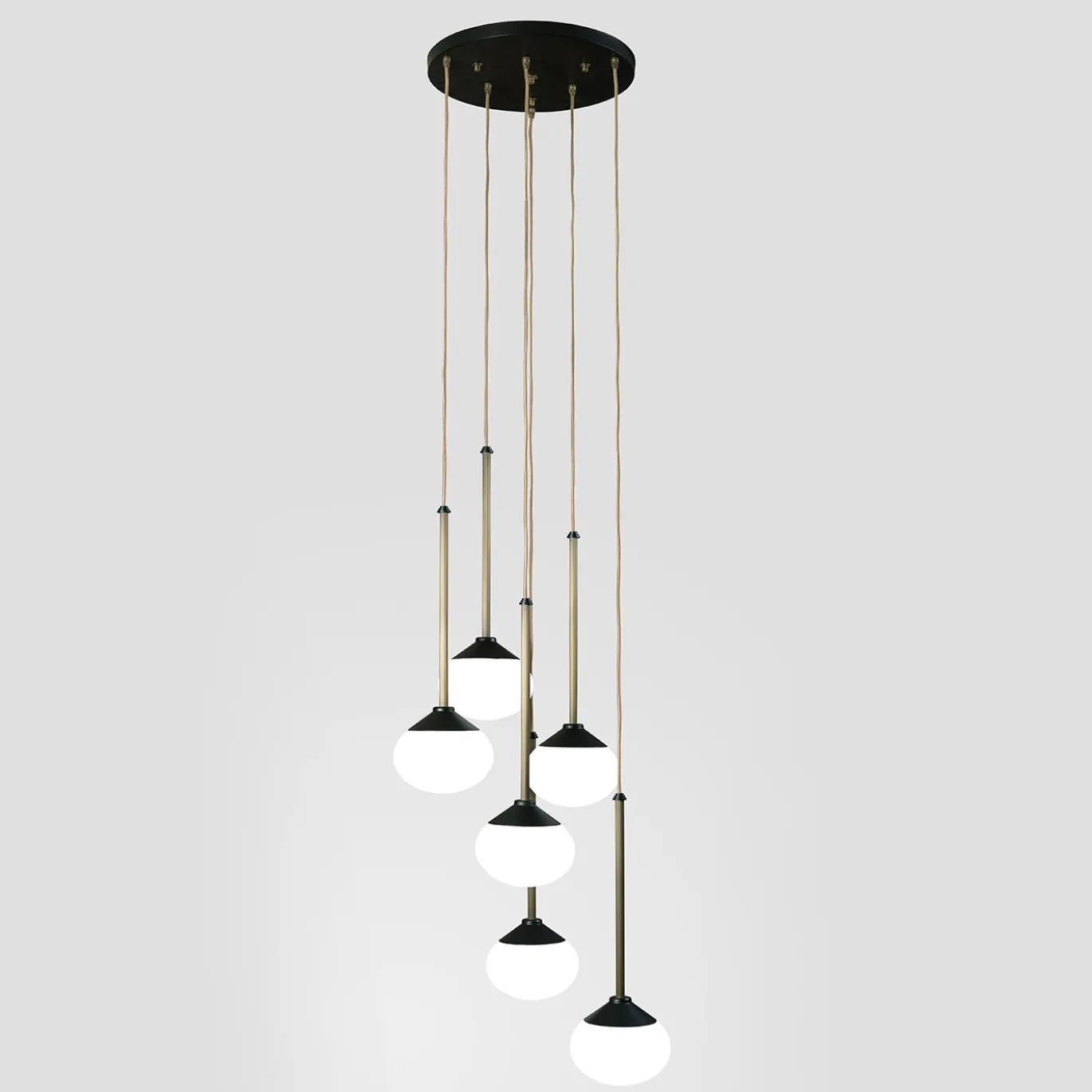 Lampadario a Sospensione Orizzonti in Metallo Nero