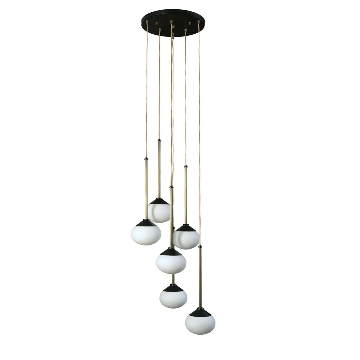 Lampadario a Sospensione Orizzonti in Metallo Nero