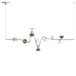 Lampadario a Spirale Linfa in Argento