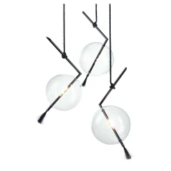 Lampadario a tre luci Nuvola Black