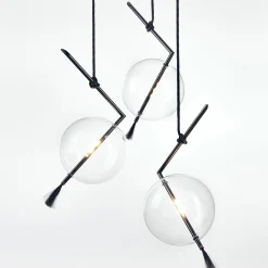 Lampadario a tre luci Nuvola Black