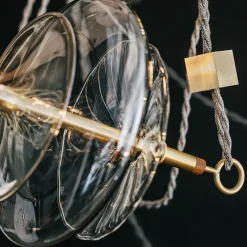 Lampadario a tre luci Trapezi
