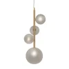 Lampadario Bubbles S4 in vetro borosilicato satinato