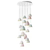 Lampadario Butterfly 18 luci multicolore