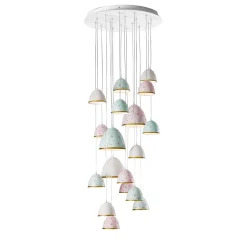 Lampadario Butterfly 18 luci multicolore