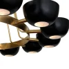 Lampadario Callisto in Ottone Nero