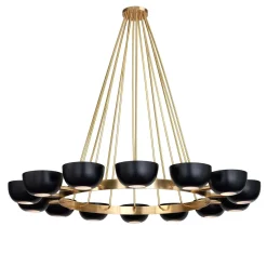 Lampadario Callisto in Ottone Nero