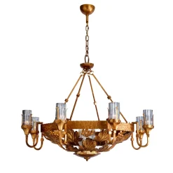 Lampadario classico in oro antico