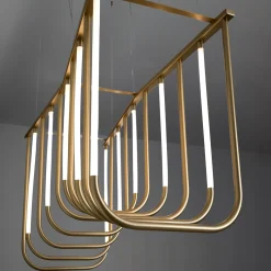 Lampadario Collier Lineare in Oro
