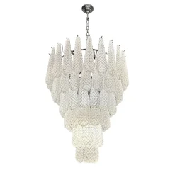 Lampadario Conchiglie in vetro di Murano con finitura Graniglia