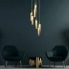 Lampadario con sette tubi in alabastro