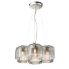 Lampadario contemporaneo in argento trasparente