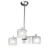 Lampadario contemporaneo in argento opalino