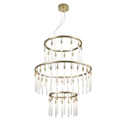 Lampadario Contemporaneo In Vetro Bianco A 52 Luci