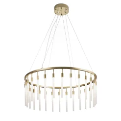 Lampadario contemporaneo in vetro bianco satinato con 28 luci