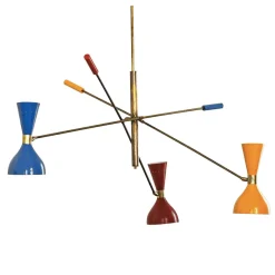 Lampadario Contrappeso a 3 bracci in ottone RGB